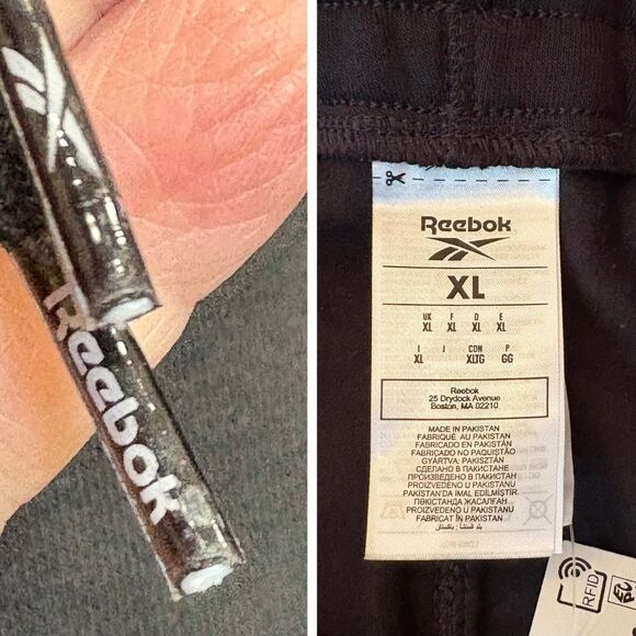 REEBOK - NWT - Men's Sz XL - "Identity" Small Logo Fleece Shorts in Black - Picture 12 of 16